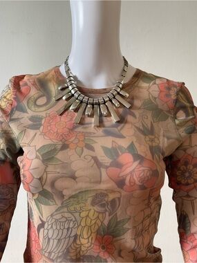 Silver Statement Spike Bib Necklace - Women's Jewelry